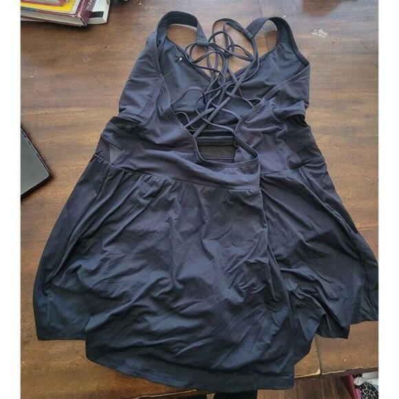 NWT Bleu Rod Beattie 22w Black Plus Mesh Cross Back 1PC Swimdress 122760 - Picture 3 of 4